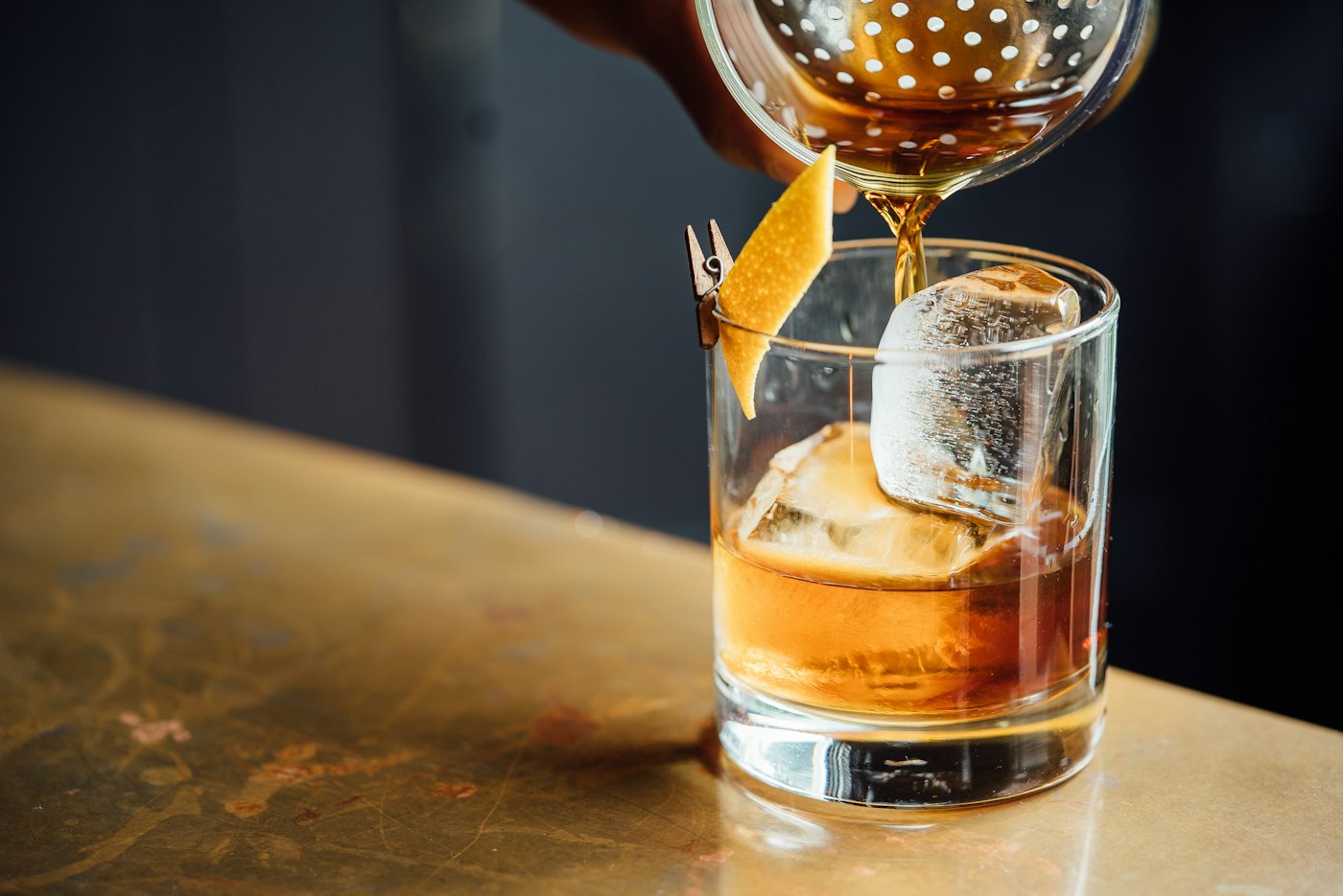 Cocktails on a bar