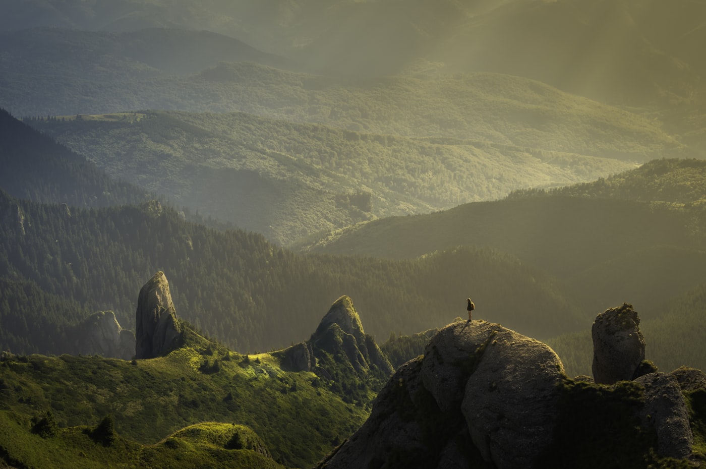 A remote mountain landscape