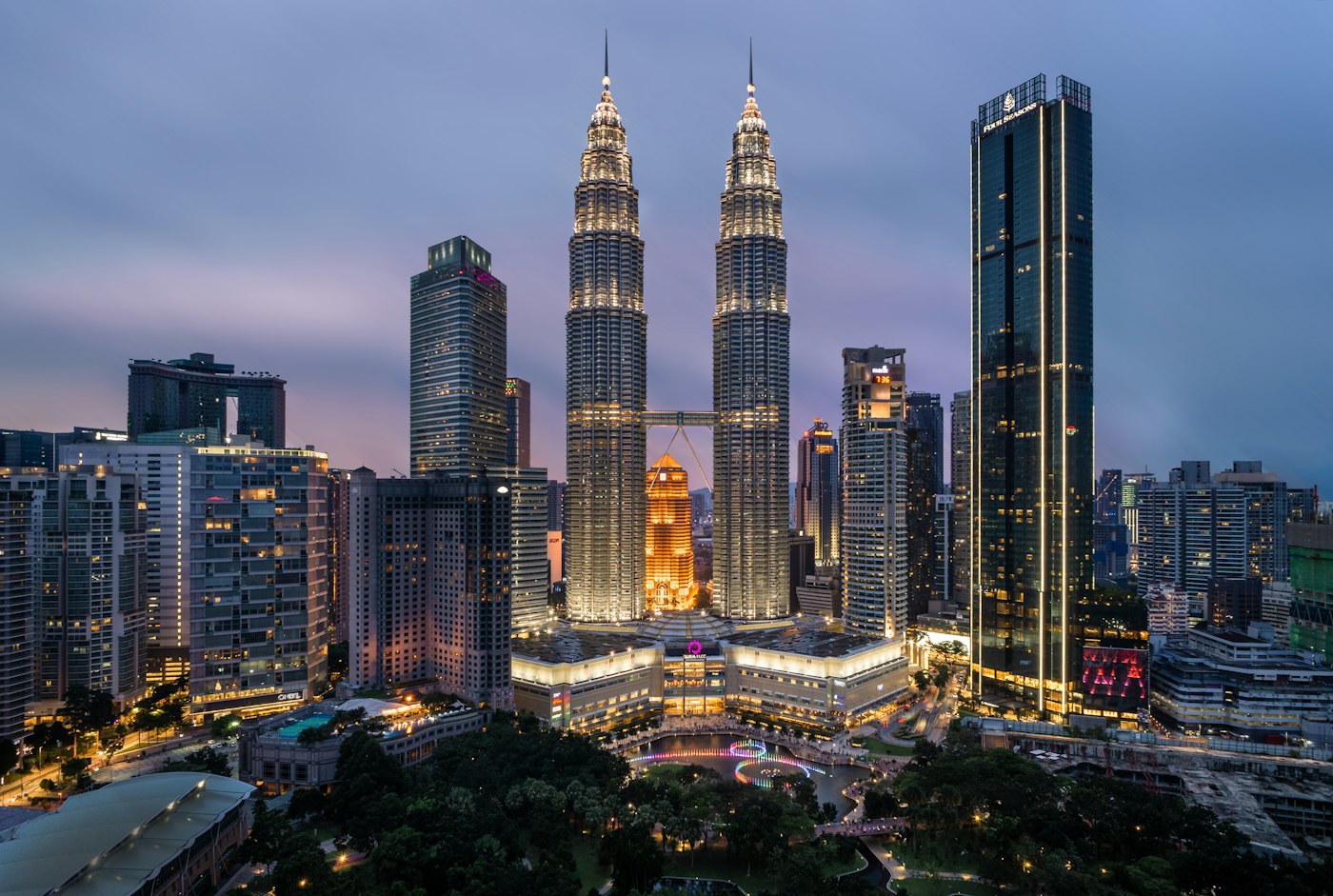 The Petronas Towers in Kuala Lumpur