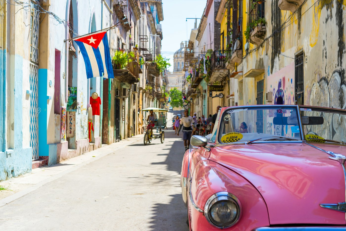 Classic cars on a Havana street
