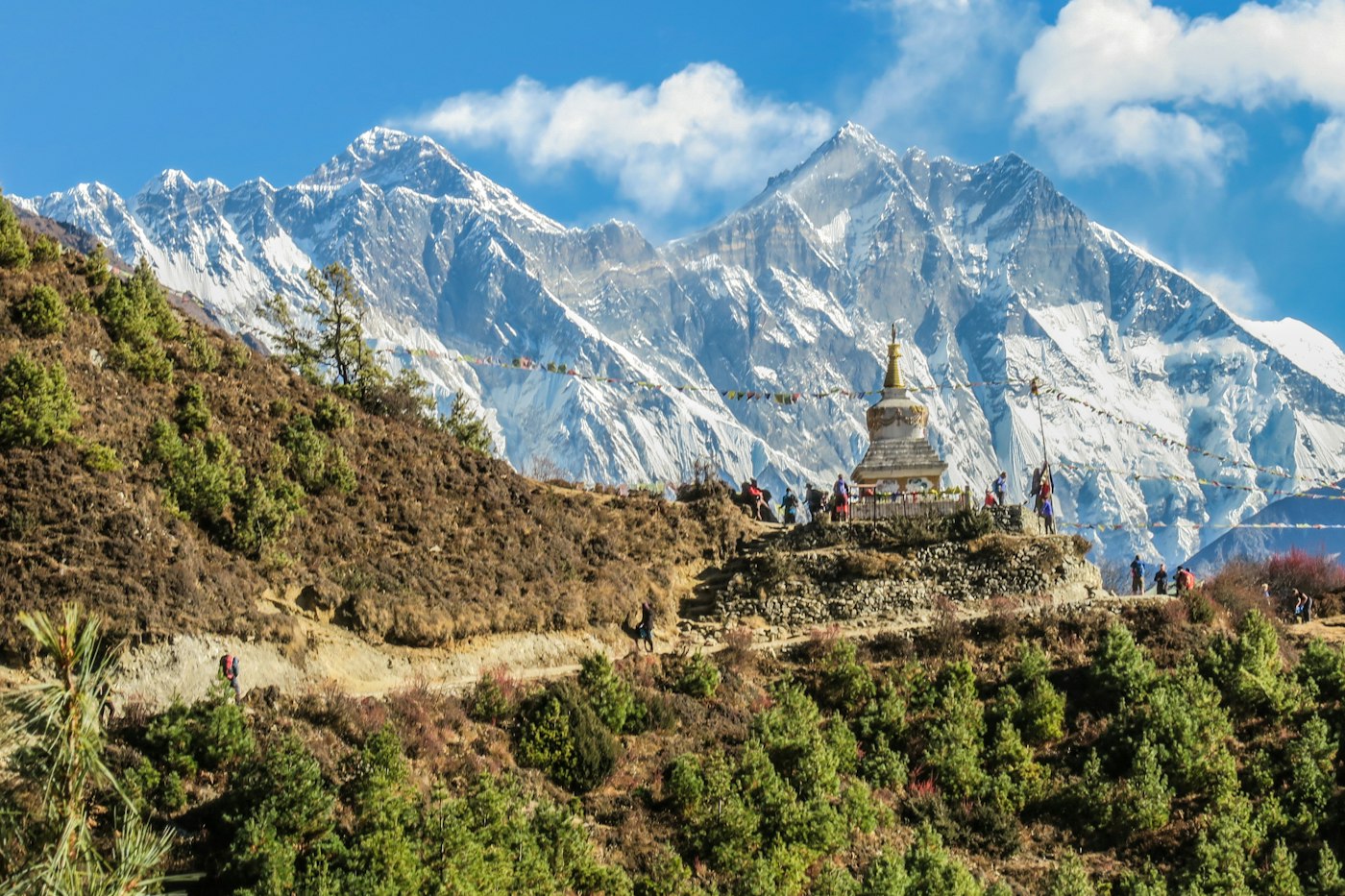 High mountains on the Tibetan plateau